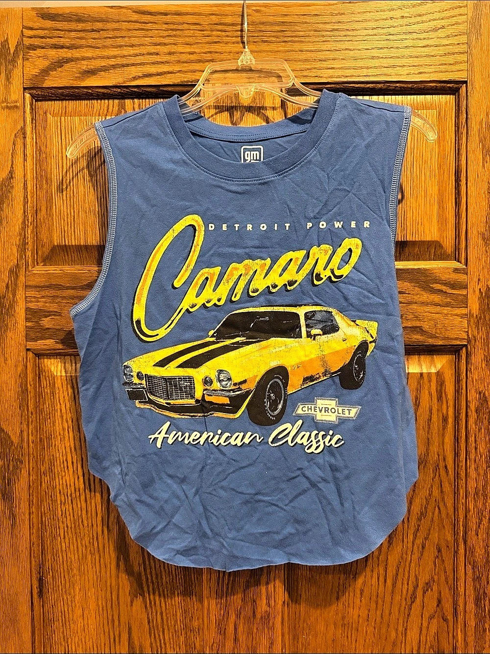 General Motors Camaro Graphic Tank Top Blue Size Medium Like New